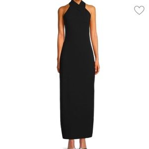 RACHEL Rachel Roy Black Halter Neck Midi Dress